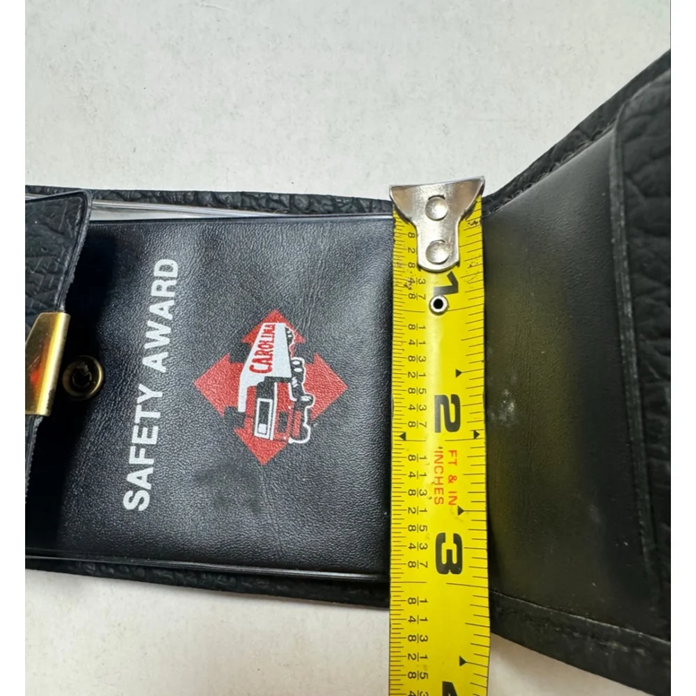 VITRONIC Faux Elephant Hide CAROLINA FREIGHTWAYS SAFETY AWARD Bi-fold Wallet